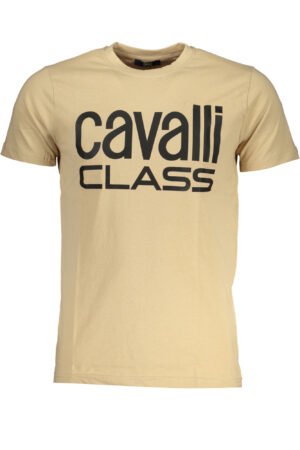 CAVALLI CLASS MEN'S SHORT SLEEVED T-SHIRT BEIGE