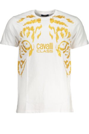 CAVALLI CLASS MEN'S SHORT SLEEVED T-SHIRT WHITE