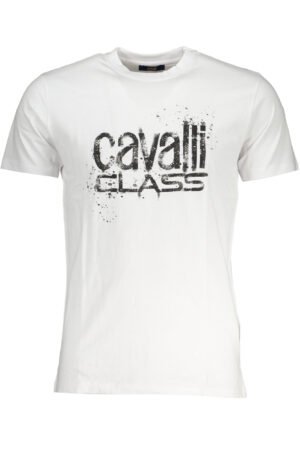 CAVALLI CLASS MEN'S SHORT SLEEVED T-SHIRT WHITE