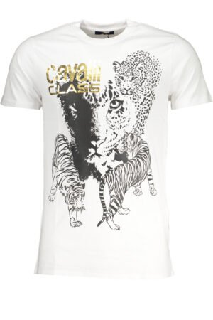 CAVALLI CLASS MEN'S SHORT SLEEVED T-SHIRT WHITE