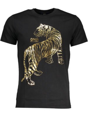 CAVALLI CLASS MEN'S SHORT SLEEVE T-SHIRT BLACK