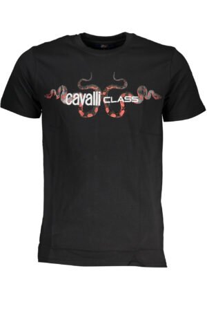 CAVALLI CLASS MEN'S SHORT SLEEVE T-SHIRT BLACK