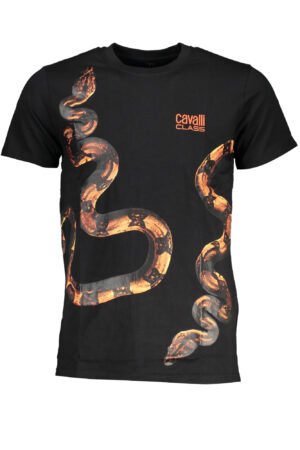 CAVALLI CLASS MEN'S SHORT SLEEVE T-SHIRT BLACK