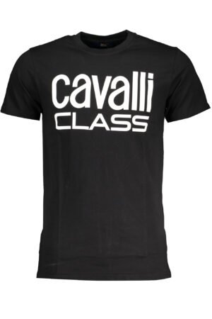 CAVALLI CLASS MEN'S SHORT SLEEVE T-SHIRT BLACK