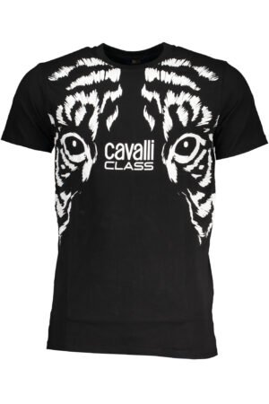 CAVALLI CLASS MEN'S SHORT SLEEVE T-SHIRT BLACK