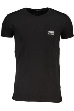 CAVALLI CLASS MEN'S SHORT SLEEVE T-SHIRT BLACK