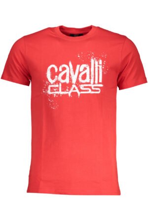 CAVALLI CLASS MEN'S SHORT SLEEVE T-SHIRT RED