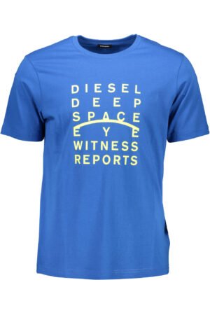 DIESEL MEN'S SHORT SLEEVE T-SHIRT BLUE