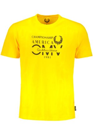 GIAN MARCO VENTURI YELLOW MEN'S SHORT SLEEVED T-SHIRT