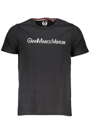GIAN MARCO VENTURI BLACK MAN SHORT SLEEVE T-SHIRT