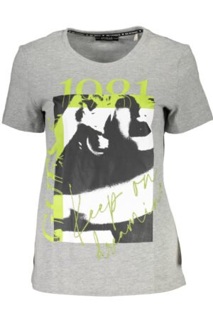 GUESS JEANS WOMEN'S SHORT SLEEVE T-SHIRT GRAY