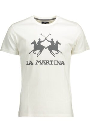 LA MARTINA WHITE MEN'S SHORT SLEEVE T-SHIRT